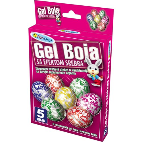 Pan Graf gel boja sa efektom srebra i folija 5kom + rukavice Cene