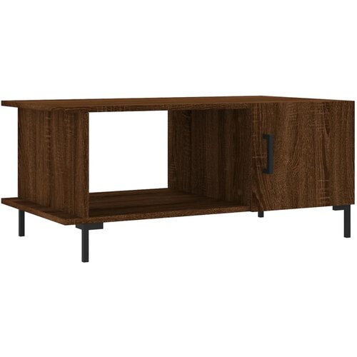 Maison Chic Klubska mizica - kavna mizica - Nizka mizica rjavi hrast 90x50x40 cm inženirski les, (21753252) Slike