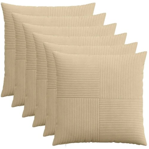  Presvlaka za jastuk 6 kom. ALMELO Siva zelena 80 x 80 cm Kord - Siva zelena 80 x 80 cm 6 Cijene