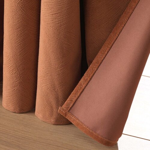 Douceur d int&amp;eacute;rieur Rjava žametna zavesa 140x260 cm Olympe &amp;ndash; Slike