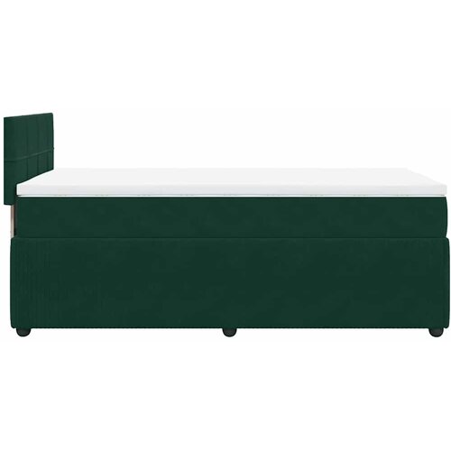Box spring krevet s madracem tamnozeleni 80 x 200 cm bar&amp;scaron;unasti Slike