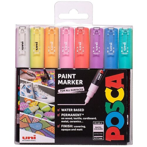 POSCA Marker Uni PC-1M POSCA Pastel, set 8/1 Cene