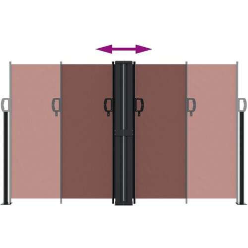  Uvlačiva bočna tenda 140 x 1000 cm smeđa Slike