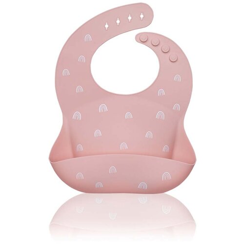 Petite&Mars Silikonski slinček 6 m+, Pink Rainbow Cene