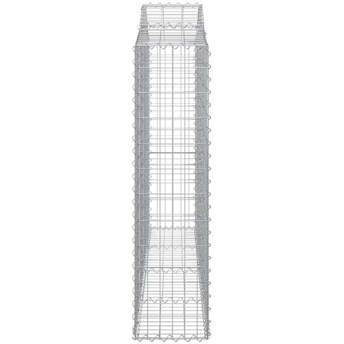  Lučne gabionske ko&amp;scaron;are 2 kom 200x30x120/140cm pocinčano željezo Slike