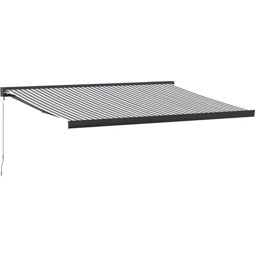 VidaXL Zložljiva tenda antracit in bela 4x3 m blago in aluminij, (21260634) Slike