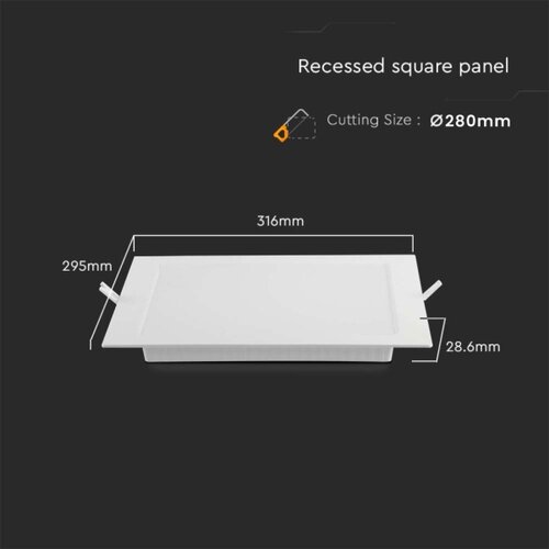  led ugradno plafonsko svetlo LED/24W/230V 29,5x29,5 cm 3000K bela Slike