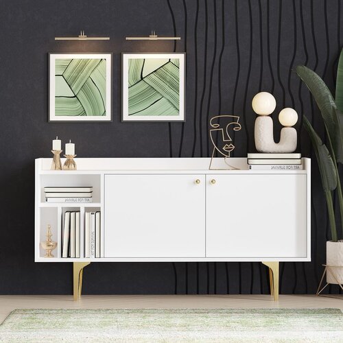 Hanah home komoda hermosa whitegold console Cene
