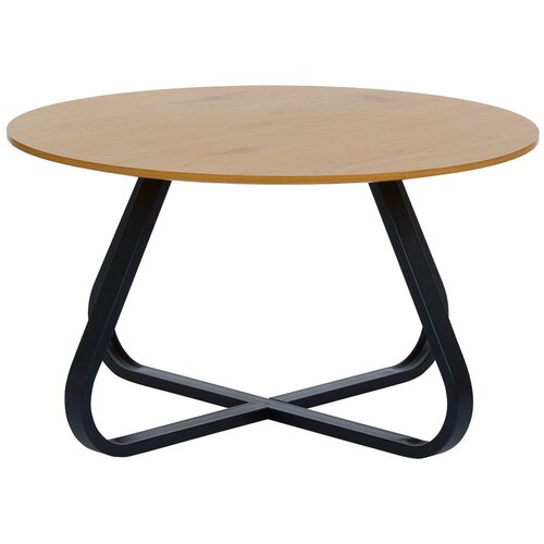 Unique Furniture Okrogla mizica z mizno ploščo v hrastovem dekorju ø 80 cm Cesura – Cene