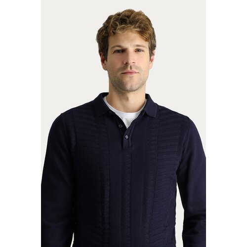 Kigili muški polo džemper kragna regular fit Slike