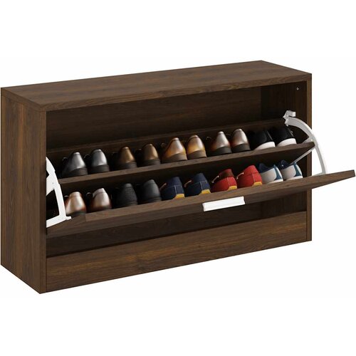  Klupa za cipele Smeđi hrast 80 x 24 x 45 cm konstruirano drvo Slike