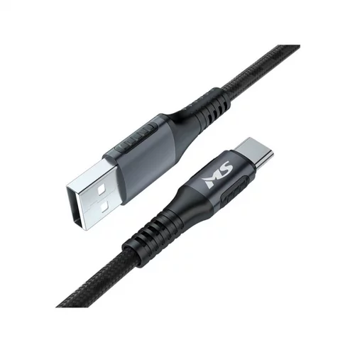 Ms CABLE USB-A 2.0 -USB-C, 5A, 1m, crni