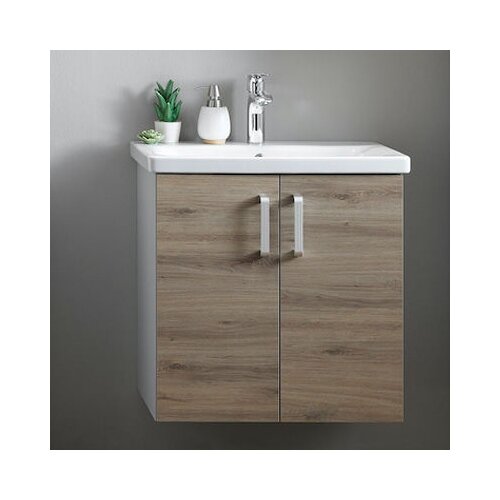 Kolpa San Kolpa ormarić sa umivaonikom Evelin OUE 65cm Gray/Oak 573820 Slike