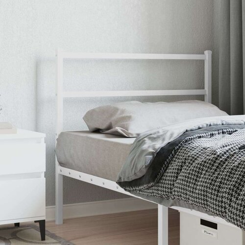  Kovinsko vzglavje belo 100 cm, (21142379) Slike