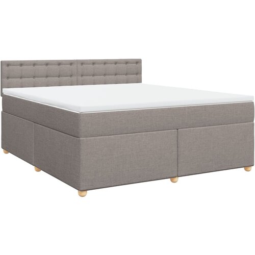 vidaXL Box spring postelja z vzmetnico taupe 180x200 cm blago, (21304559) Cene