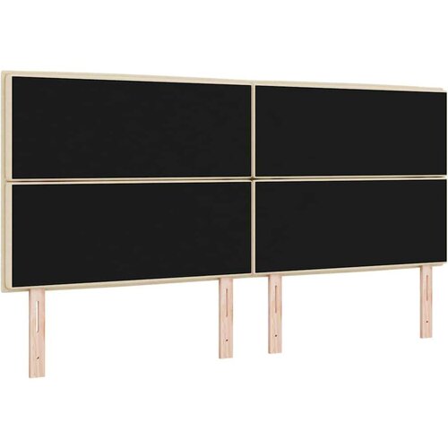  LED glava kreveta S LED lampica Krema 200 cm Poliester - Krema 200 cm Visoki uzglavlje Slike