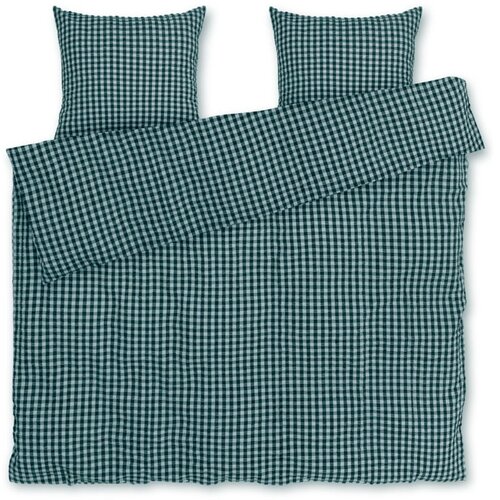 JUNA Zelena/modra podalj&amp;scaron;ana posteljnina za zakonsko posteljo iz krepa 200x220 cm B&amp;aelig;k&amp;amp;B&amp;oslash;lge &amp;ndash; Slike