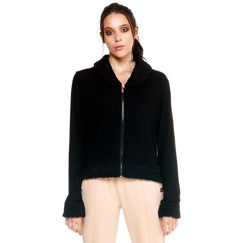 Leone 1947 Flis Woman Crop Hoody Full Zip Chic Boxing Črna Cene