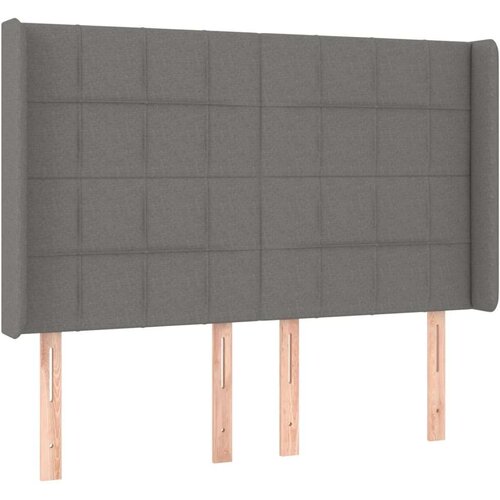  Box spring s madracem LED tamnosivi 140x200 cm tkanina Slike