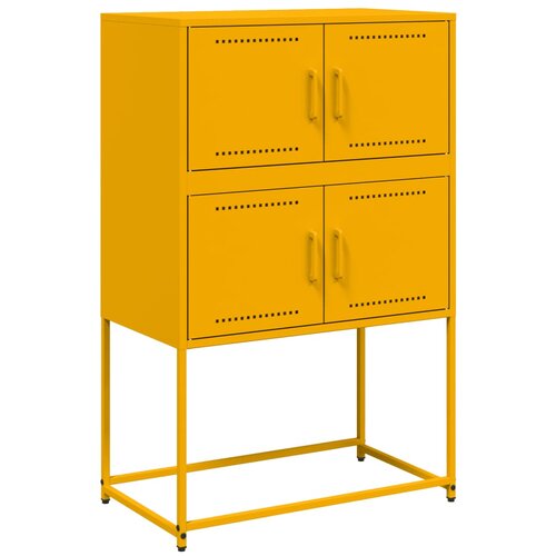 Maison Chic Komoda - Predalnik gorčično rumena 68,5x38,5x107 cm jeklo, (21715617) Slike