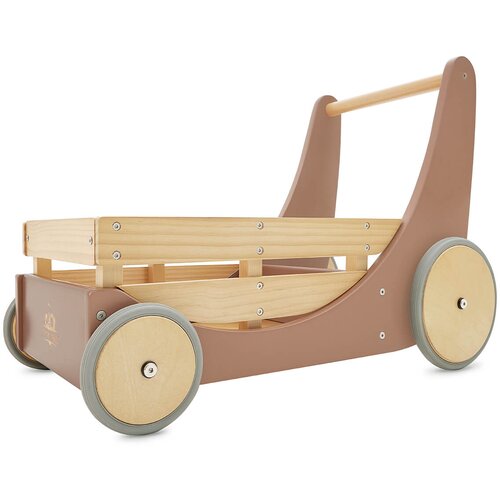 Kinderfeets drvena kolica za igračke i hodalica mocha Slike