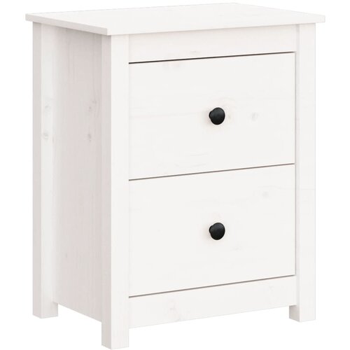 Maison Chic Nočna omarica - Nočna miza bela 50x35x61,5 cm trdna borovina, (21687733) Cene