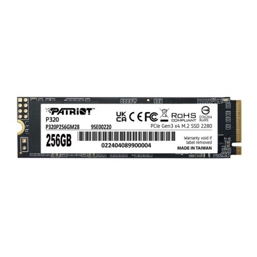 Patriot P320 256GB M.2 NVMe SSD PCIe Gen 3 x4 Cene