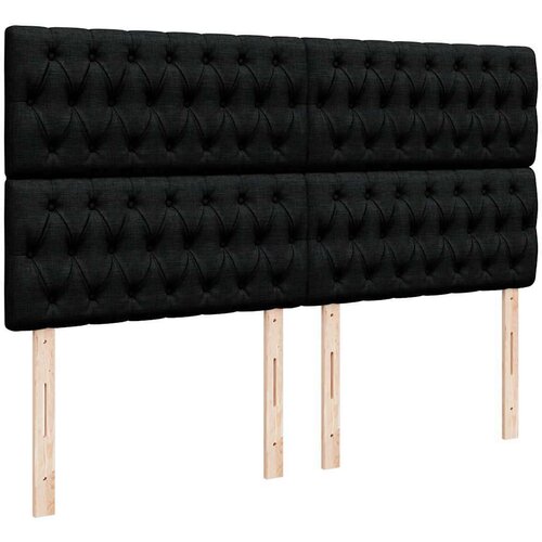 VidaXL otomanski okvir kreveta s madracima crni 180x200cm bar&amp;scaron;unasti Slike