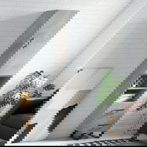 vidaXL Visoka omara betonsko siva 34,5x34x180 cm inženirski les Cene