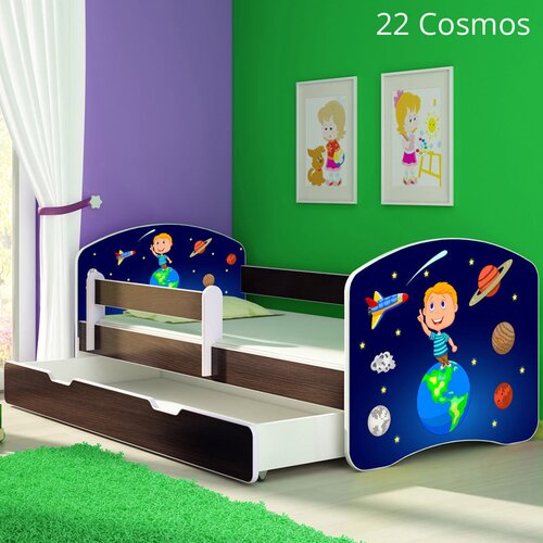  Dječji krevet ACMA s motivom, bočna wenge + ladica 160x80 cm 22 Cosmos Cijene