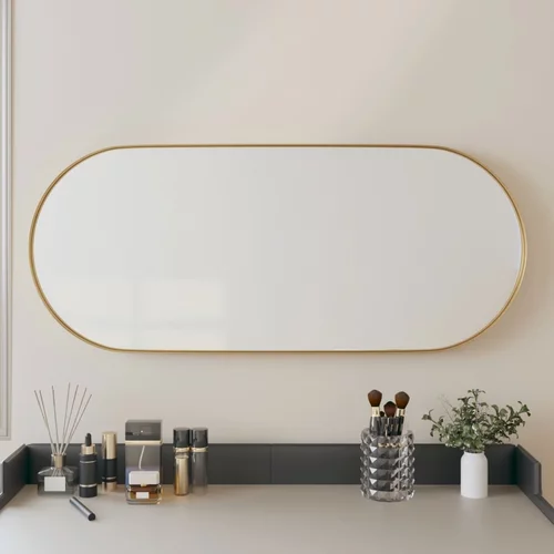  Zidno ogledalo zlatno 25x60 cm ovalno
