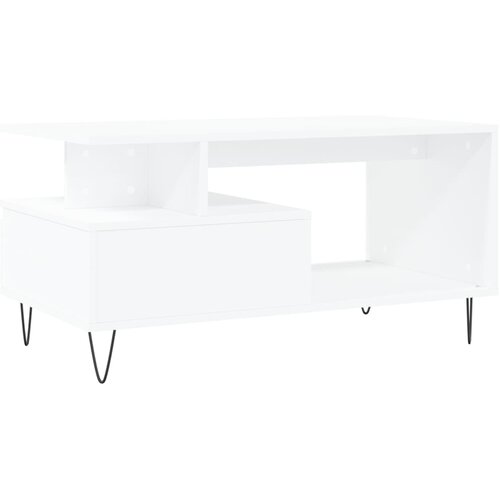  Stolić za kavu bijeli 90 x 49 x 45 cm od konstruiranog drva Slike