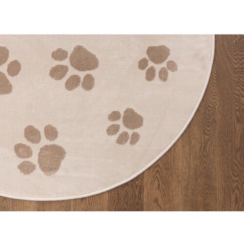 FD Bež otro&amp;scaron;ka preproga &amp;oslash;133 cm Paws Light Beige &amp;ndash; Slike