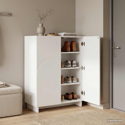  Ormar za cipele 73 x 38 x 87,5 cm Konstruirano drvo Bijela Cijene