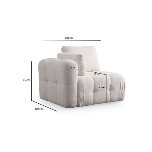 Atelier Del Sofa amaris L1 white 1-Seat sofa Cene