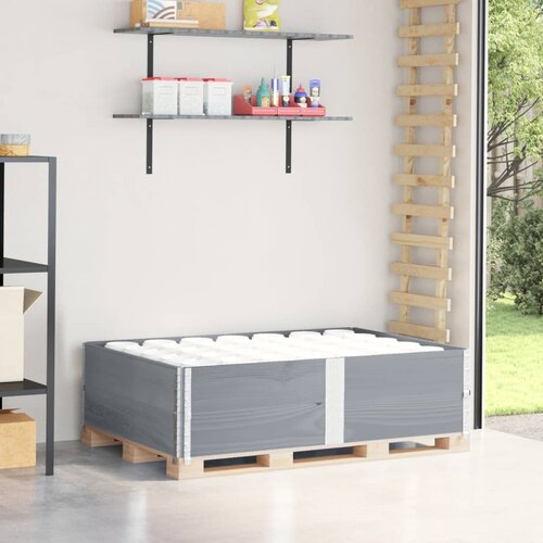 vidaXL Paletni okvirji 2 kosa sivi 150x100 cm trdna borovina Cene