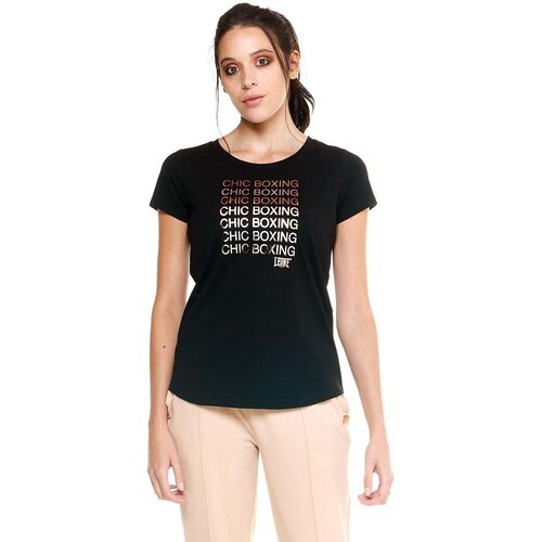 Leone 1947 Majice s kratkimi rokavi Woman T-Shirt Short Sleeves Chic Boxing Črna Cene