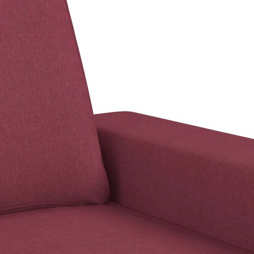 VidaXL 3-dijelni set sofa crvena boja vina od tkanine Slike