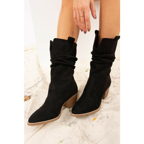 Fox Shoes Women's Black Suede Boots Slike