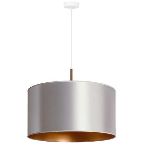  Duolla - Visilica na sajli CANNES 1xE27/15W/230V &amp;Oslash; 45 cm srebrna/bakrena Slike
