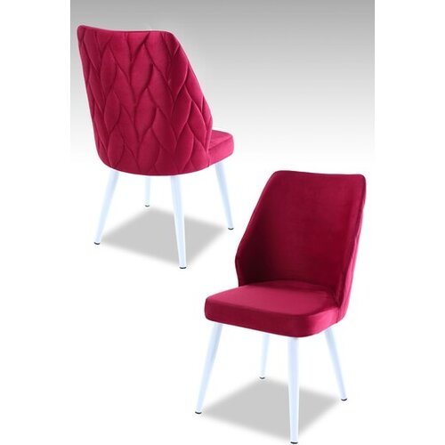 Hanah home set puf fotelja, 48x90x43 cm, 4 dijela, crvena i bijela Cijene