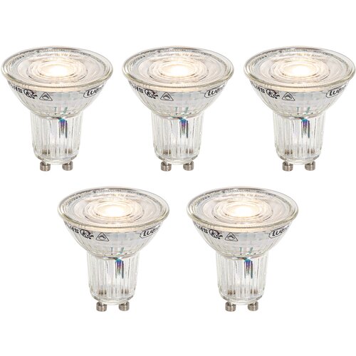 LUEDD Set van 5 GU10 50mm dimbaar in Kelvin LED lampen helder 4.9W 400 lm 2200-3000K Slike