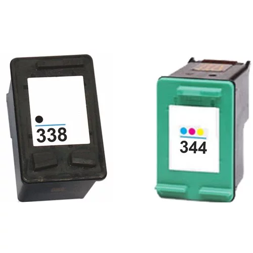 Hp Komplet kartuš za C8765EE nr.338 (črna) + C9363EE nr.344 (barvna), kompatibilen