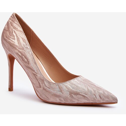 Kesi High heels decorated with Klonisa Champagne glitter Cene