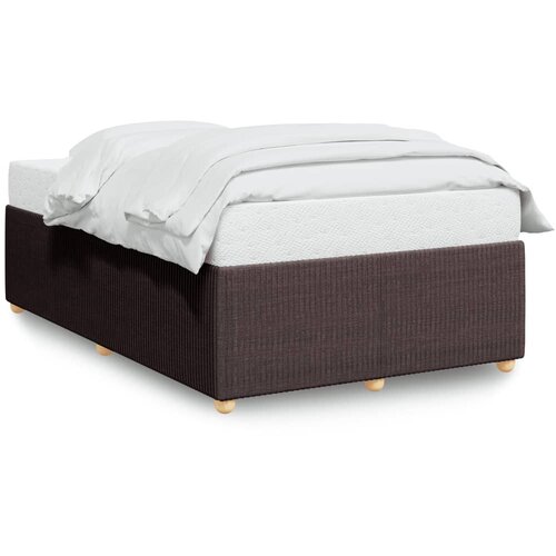 Maison Chic Posteljni okvir - Dvoposteljna postelja - Zakonska postelja brez vzmetnice temno rjava 120x190 cm blago-J12845, (21767282) Slike