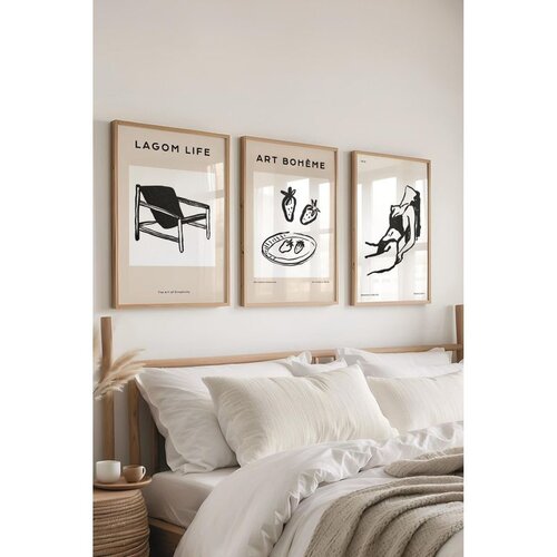 WALLXPERT Č-300589 - 3040 set dekorativnih slika u više boja (3 komada) Cene