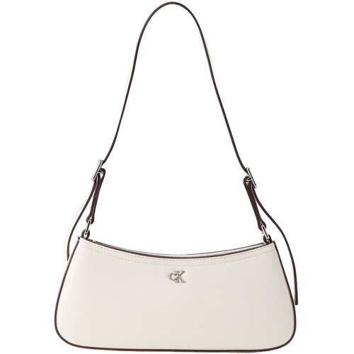 Calvin Klein Torba za čez ramo volneno bela Cene