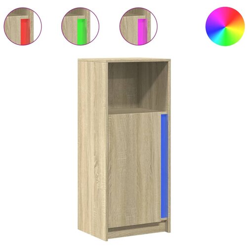 Maison Chic Komoda - Predalnik z LED sonoma hrast 42,5x34x100 cm inženirski les, (21720399) Cene