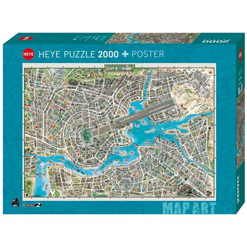 Heye puzzle Map Art City of Pop 2000 delova 29844 Cene