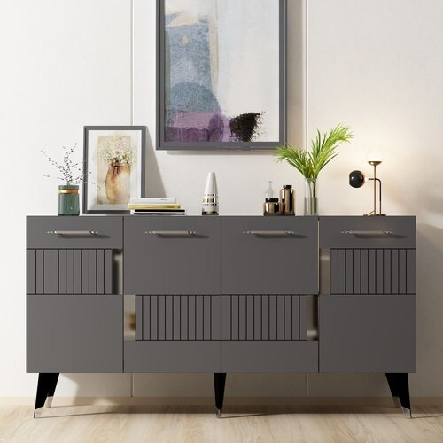 Woody Fashion Moda - Anthracite, Silver AnthraciteSilver Console Cene